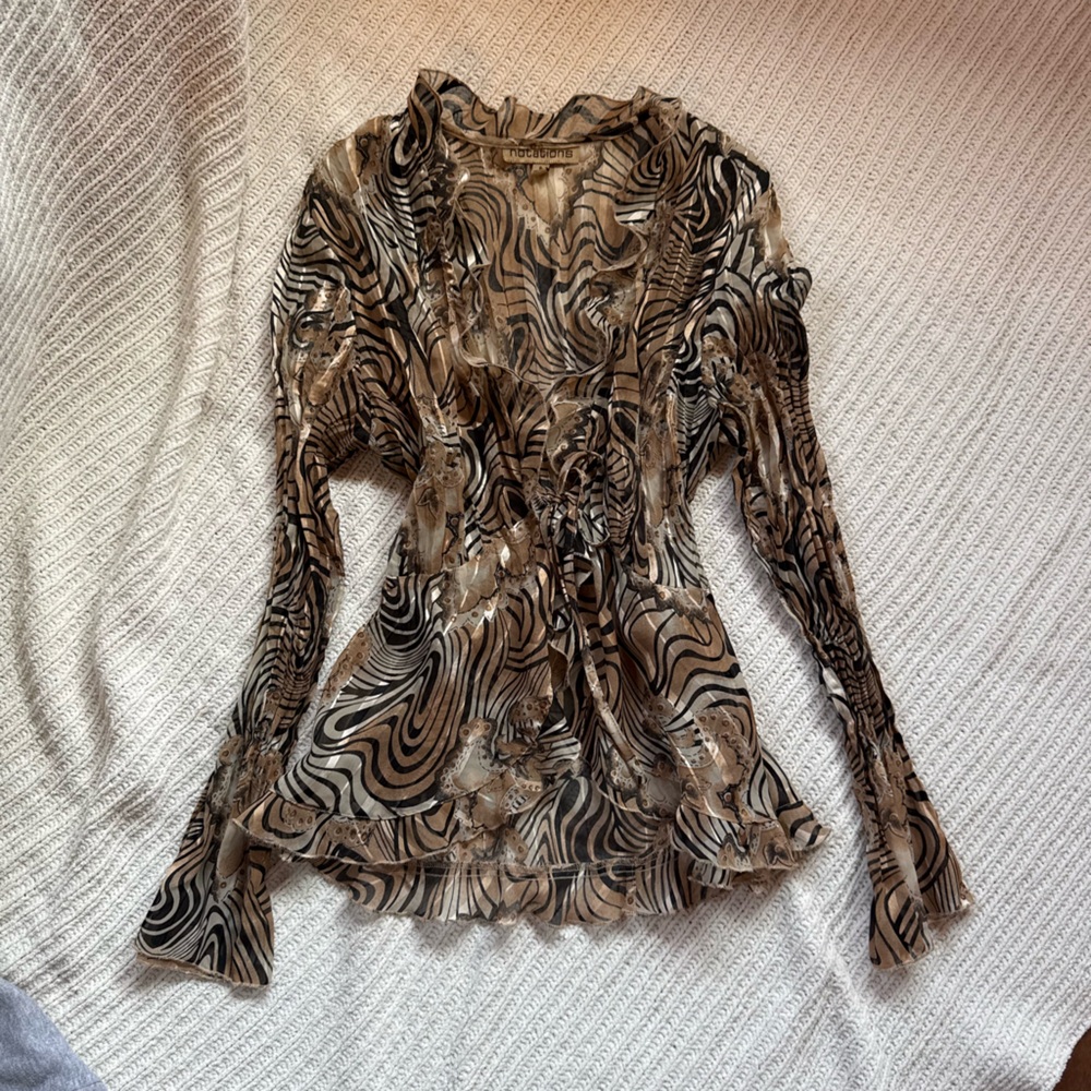 Vintage Zebra Print Women's Top